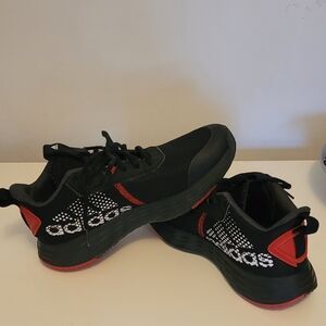 Adidas Kids Black and Red Athletic Sneakers